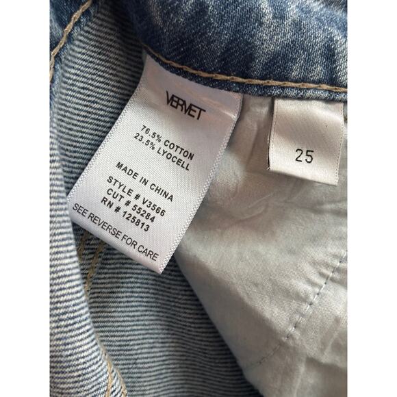 Vervet Denim Jeans Medium Wash Wide Leg High Rise Pants Women's Size 25 - Picture 4 of 7